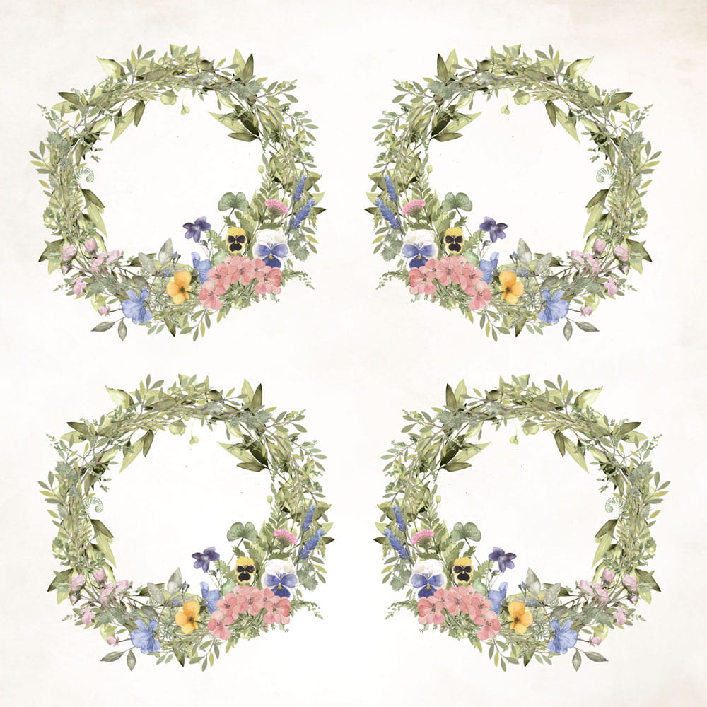 PH-MZ15FL LOVE NOTES - FLOWERS - 15 x 15 cm