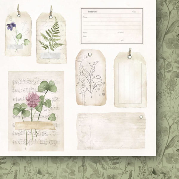 PH-MZ15FL LOVE NOTES - FLOWERS - 15 x 15 cm