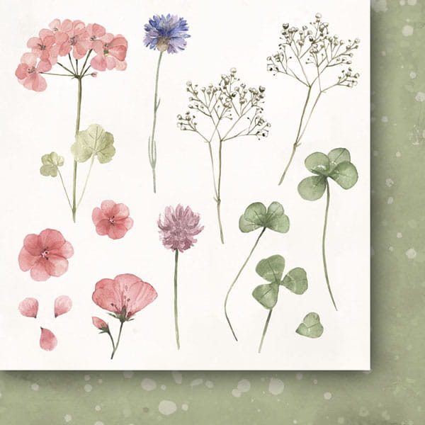 PH-MZ15FL LOVE NOTES - FLOWERS - 15 x 15 cm
