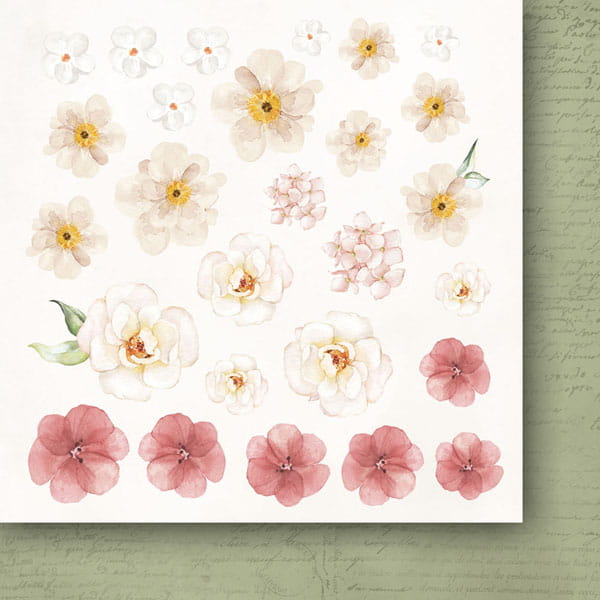 PH-MZ15FL LOVE NOTES - FLOWERS - 15 x 15 cm