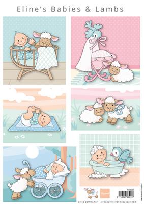 AK0085 A4 - Marianne Design - ELINE'S BABIES & LAMBS