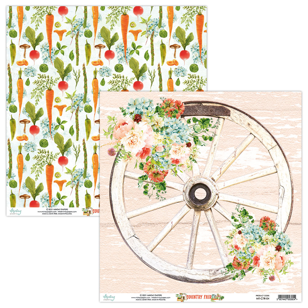 MT-CTR-04 COUNTRY FAIR 04 - MINTAY - double-sided paper 30.5x30.5cm