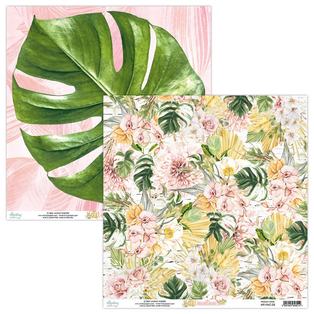 MT-VAC-05 VACATION 05 - MINTAY - double-sided paper 30.5x30.5cm