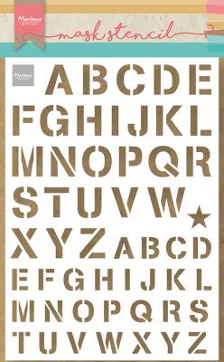 PS8089 Mask Marianne Design - Craft stencil - A5 - ARMY ALPHABET