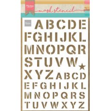 PS8089 Mask Marianne Design - Craft stencil - A5 - ARMY ALPHABET