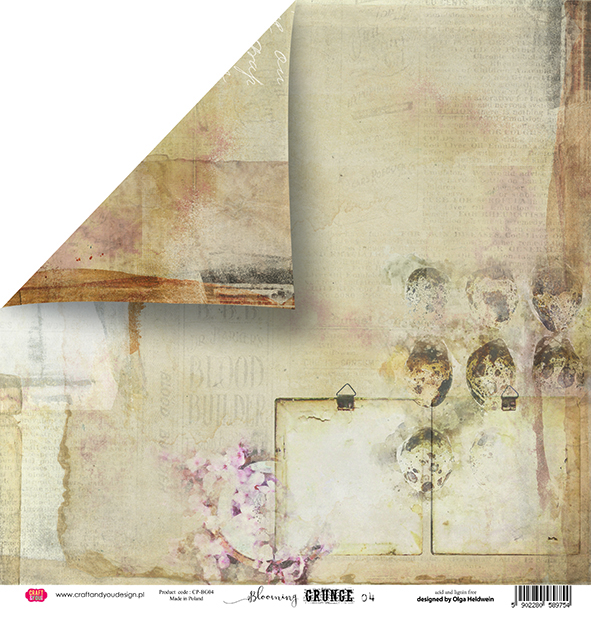CPS-BG30 Paper set 30.5x30.5cm-Craft&You Design-BLOOMING GRUNGE