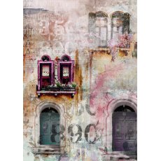CR01-BG01 Rice paper -Craft & You Design A4 BLOOMING GRUNGE 01