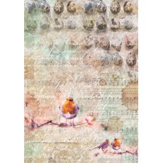 CR02-BG02 Rice paper -Craft & You Design A4 BLOOMING GRUNGE 02
