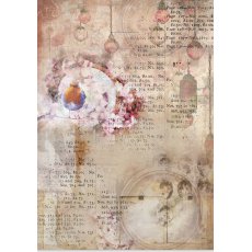 CR04-BG04 Rice paper -Craft & You Design A4 BLOOMING GRUNGE 04
