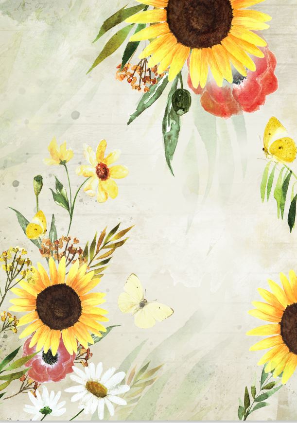 CR08-BM02 Rice paper -Craft & You Design A4 BLOSSOM MEADOW 02