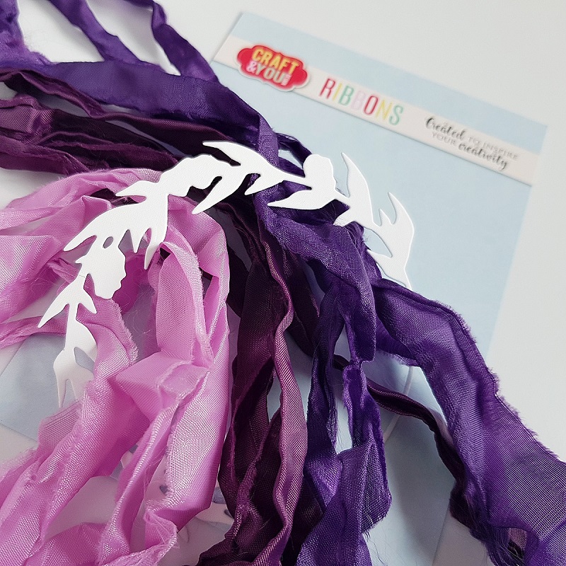 CRIB-011 RIBBONS - vintage ribbons - BLOOMING GRUNGE -Craft&You Design