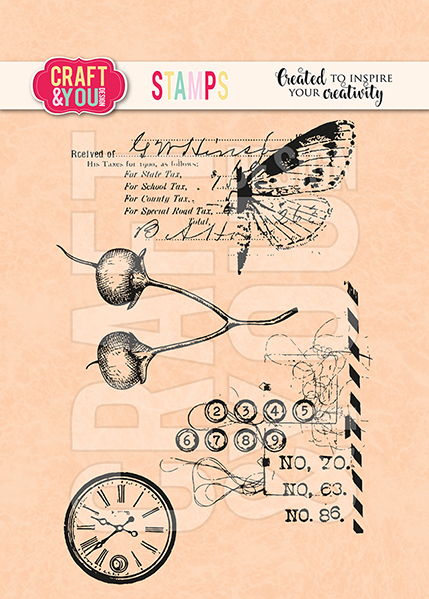 CS015 Clear Stamp - BLOOMING GRUNGE