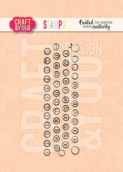 CS016 Clear Stamp - BLOOMING GRUNGE - vintage keyboard