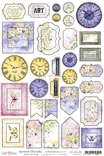 CC-CB-38 SUMMER FLOWERS - CARDBOARD DIE-CUTS