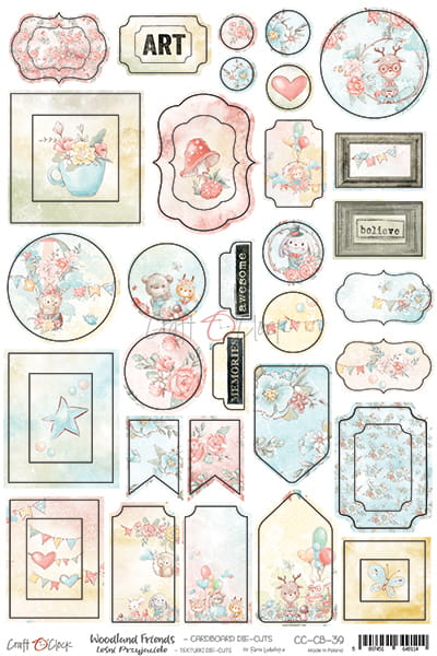 CC-CB-39 WOODLAND FRIENDS - CARDBOARD DIE-CUTS
