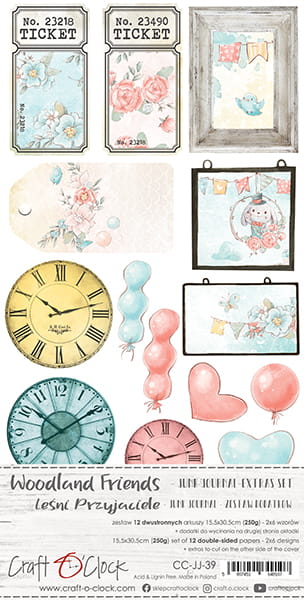 CC-JJ-39 WOODLAND FRIENDS - JUNK JOURNAL SET