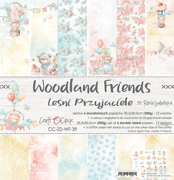 CC-ZD-WF-39 | WOODLAND FRIENDS - A SET OF PAPERS30,5x30,5cm