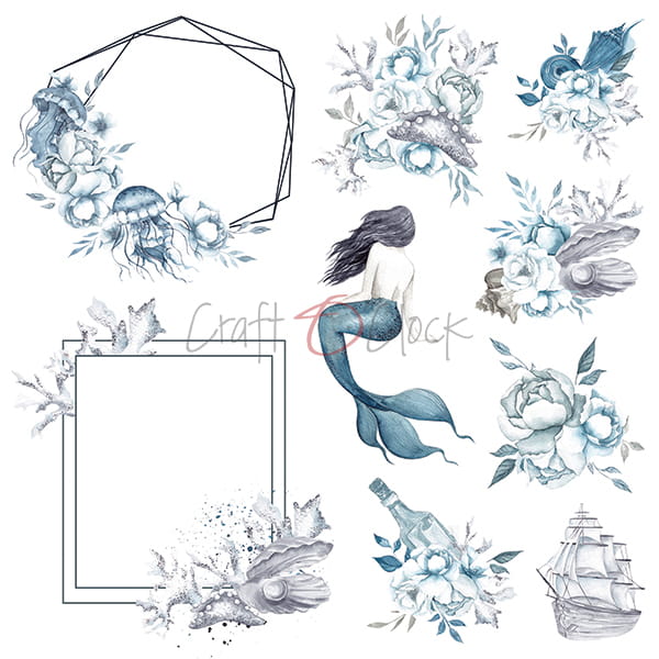 CC-ZS-OD-MM11 OCEAN DEEP - A SET OF PAPERS 20,3x20,3cm