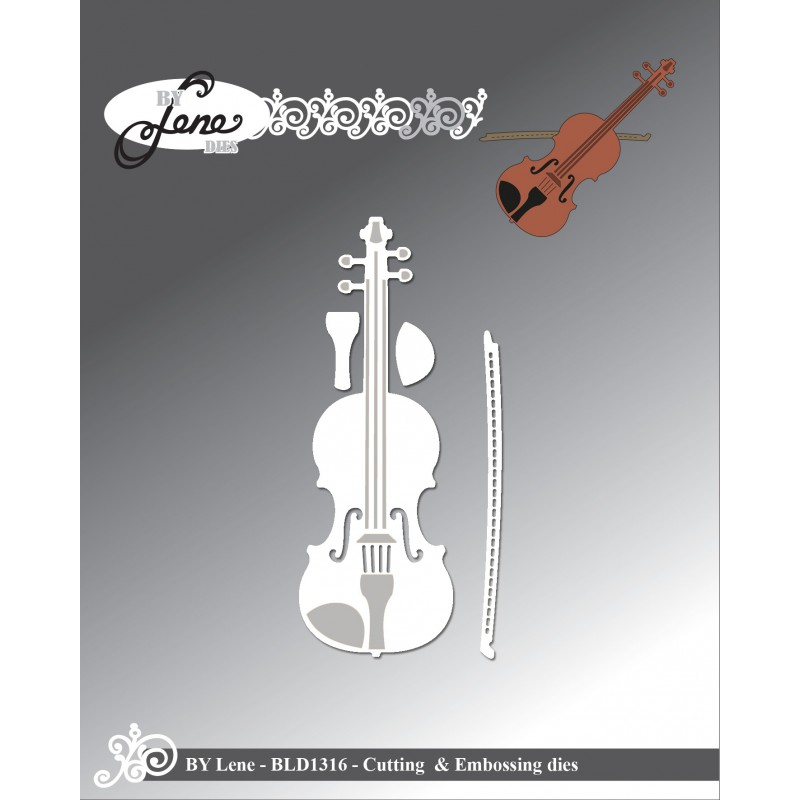 BLD1316 Dies By Lene- VIOLIN CUTTING & EMBOSSING DIES