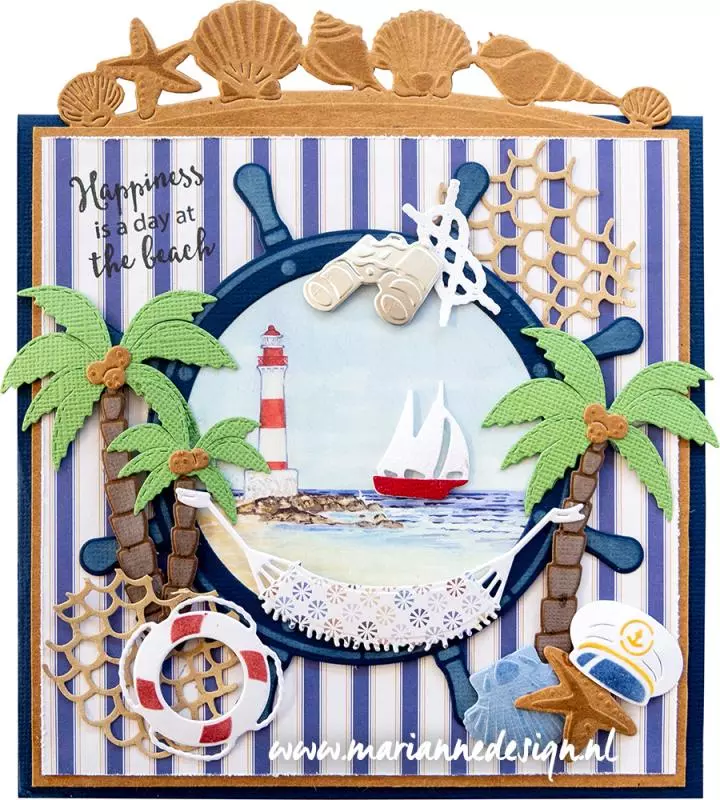 CR1554 Metal Die Marianne Design - CrafTables - SHIP WHEEL