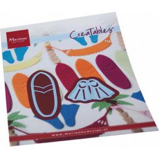 LR0717 Metal Die Marianne Design - Creatables -  SURFBOARD & FLIPPERS