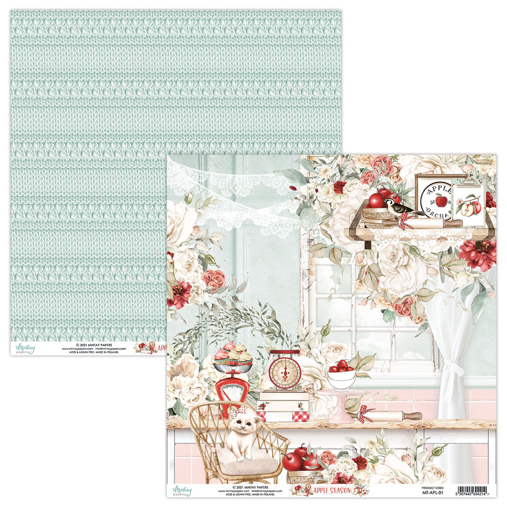MT-APL-01 Apple Season 01 - MINTAY - double-sided paper 30.5x30.5cm