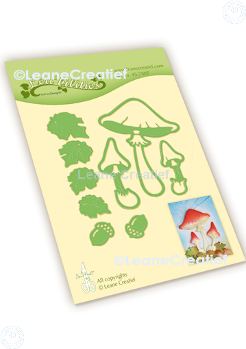 45.7507 Metal Die Leane Creatief - Autumn - Mushrooms