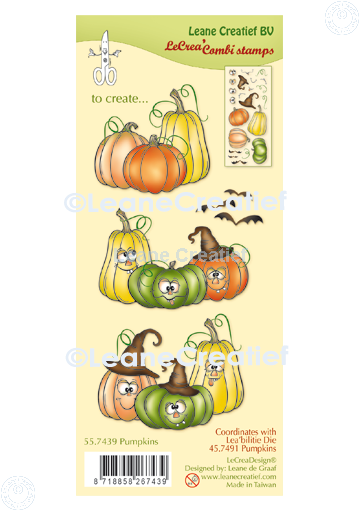 55.7439 Leane Creatief Acrylic Stamp - Pumpkins
