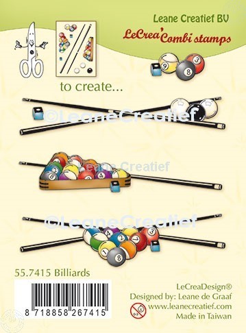 55.7415 Leane Creatief Acrylic Stamp - Billiards