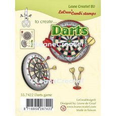 55.7422 Leane Creatief Acrylic Stamp - Darts game
