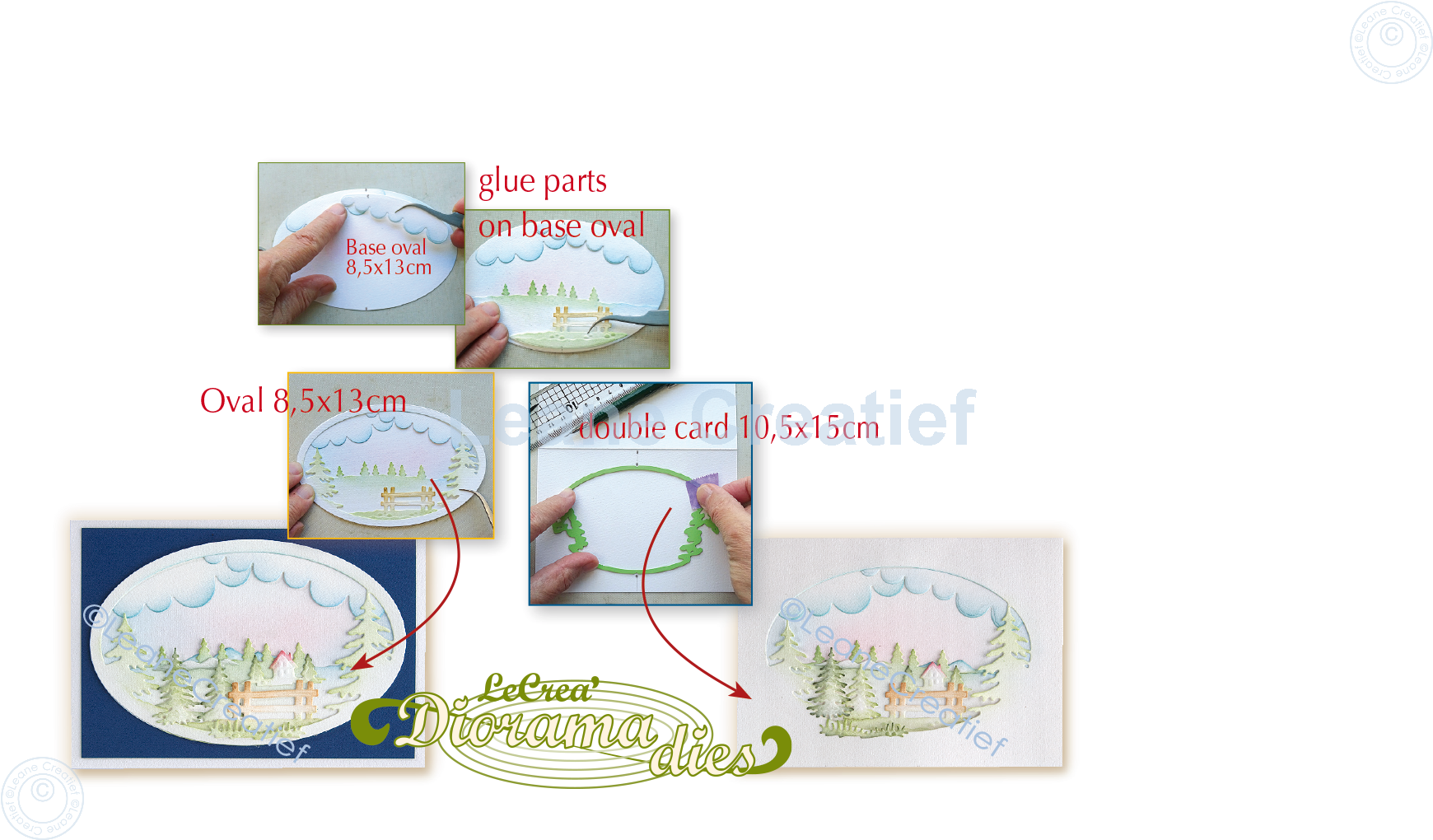 45.7552 Metal Die Leane Creatief -Diorama Winter landscape