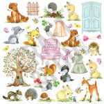 CP-WS08 One-sided paper-elements-Craft & You Design 30.5x30.5 WOODLAND STORY 08