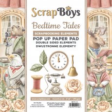 BETA-11 Pop Up Paper pad 15,2x15,2 cm Scrap Boys - BEDTIME TALES