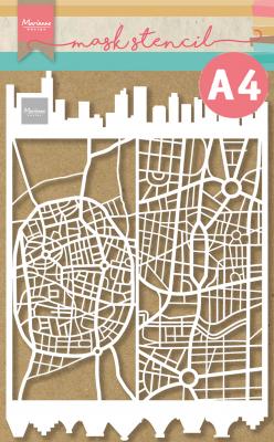 PS8098 Mask Marianne Design - Craft stencil - A4 - SLIMLINE CITY