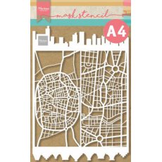 PS8098 Mask Marianne Design - Craft stencil - A4 - SLIMLINE CITY