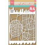 PS8098 Mask Marianne Design - Craft stencil - A4 - SLIMLINE CITY