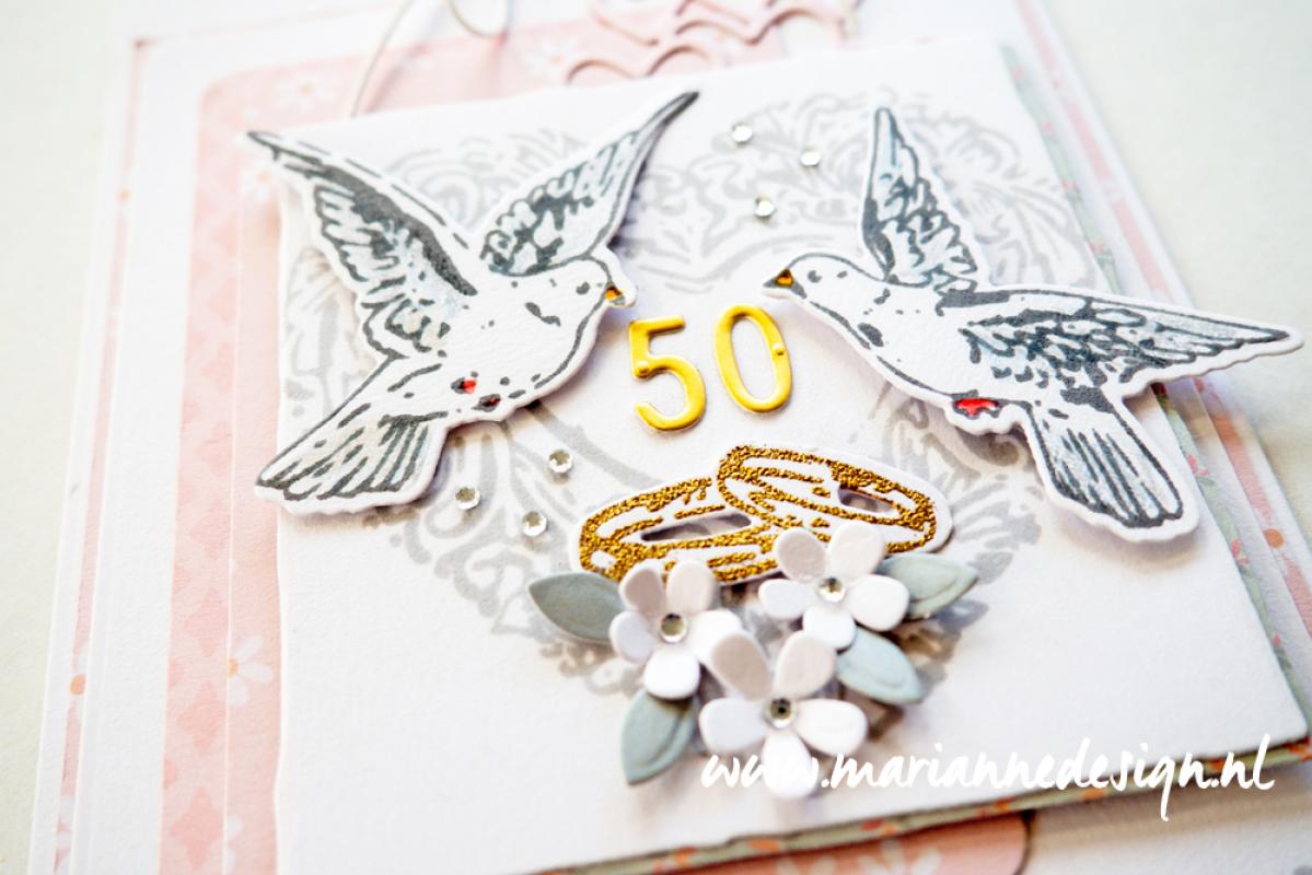 TC0884 -TINY'S LOVE BIRDS STAMP & DIE SET