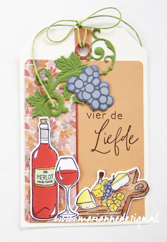 HT1665 HETTY'S WINE STAMP & DIE SET