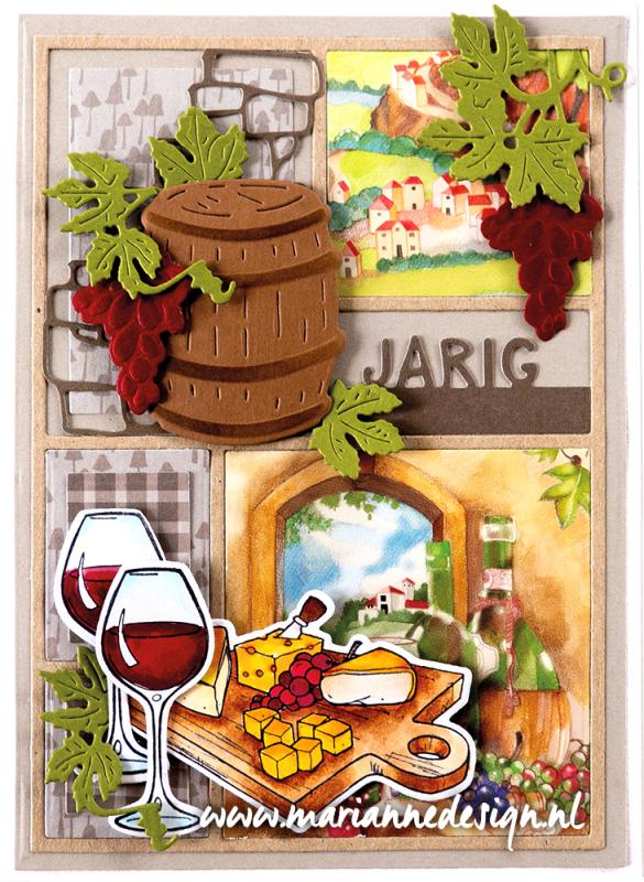 HT1665 HETTY'S WINE STAMP & DIE SET