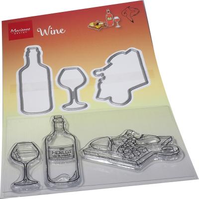 HT1665 HETTY'S WINE STAMP & DIE SET