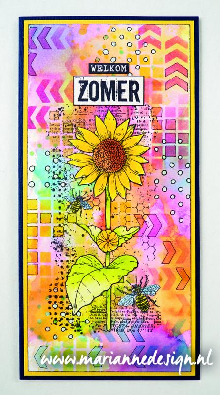 MM1648 Marianne Colorful Silhouettes - ART STAMPS - SUNFLOWER