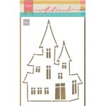 PS8075 Mask Marianne Design - Craft stencil - A5 - HAUNTED HOUSE