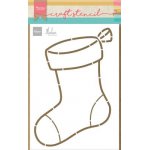 PS8103 Mask Marianne Design - Craft stencil - A5 - Stocking by Marleen