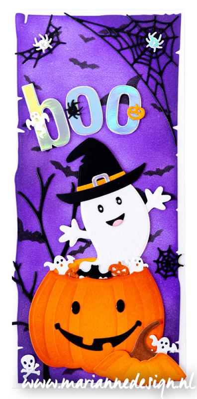 PS8108 Mask Marianne Design - Craft stencil - A4 - Slimline Halloween