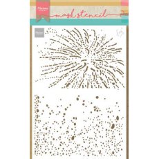 PS8109 Mask Marianne Design - Craft stencil - A5 - Tiny's Bubbles & Sparkles