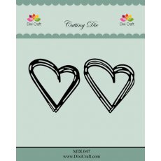 MDL047  Dies Dixi Craft- Sketch Hearts