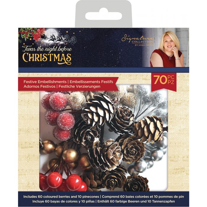 S-TNBC-FESTEMB Sara Signature 'Twas the Night Before Christmas - Festive Embellishments