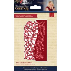 S-TNBC-MD-MUSW Sara Signature Twas the Night Before Christmas - Metal Die - Music and Swirls