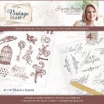 S-VD-RUB Vintage Diary - 6"x6" Rub On Transfers