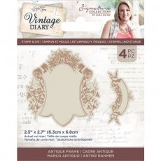 S-VD-STD-ANTFR  Vintage Diary- Stamp & Die - Antique Frame
